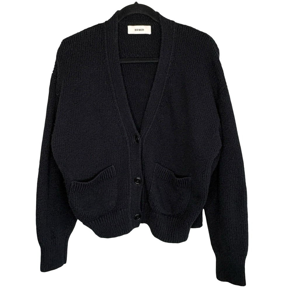 Buck Mason Soft Spun Cotton Boxy Cardigan L Minimalist Grandpa Heritage Relaxed